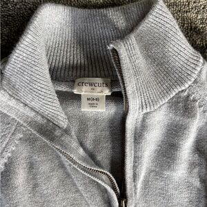 Crewcuts Heather Gray Zip-Up Cardigan